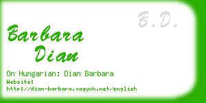 barbara dian business card